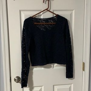 Navy crop top